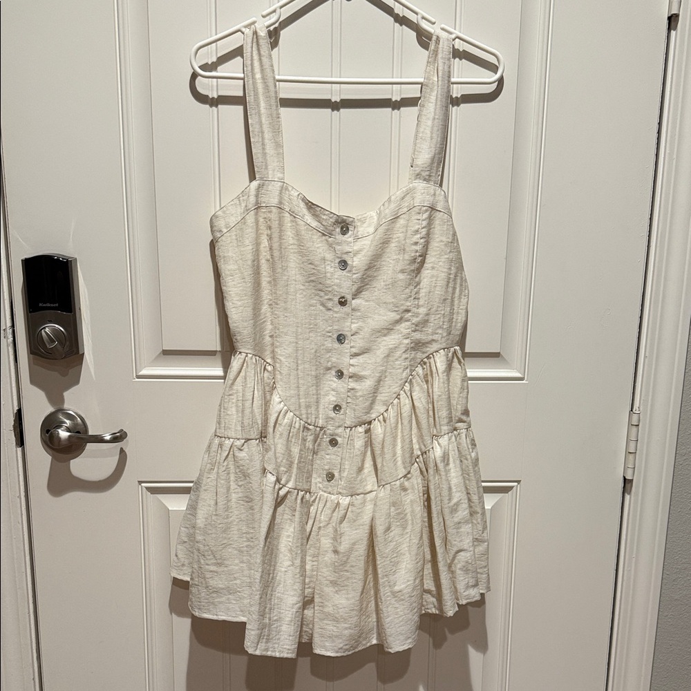 Promesa Off-White Button-Front Dress